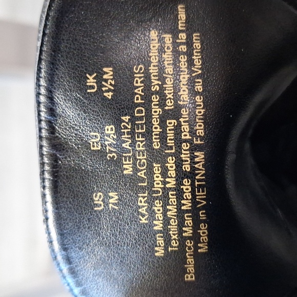 Karl Lagerfeld NEW Black Mela Whimsigoth Witchcore Side Zip Combat Boots Size 7 - Picture 12 of 13